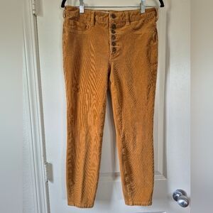 Anthropologie Pilcro Mustard Corduroy Pants • Skinny Jeans • Women's Size 30